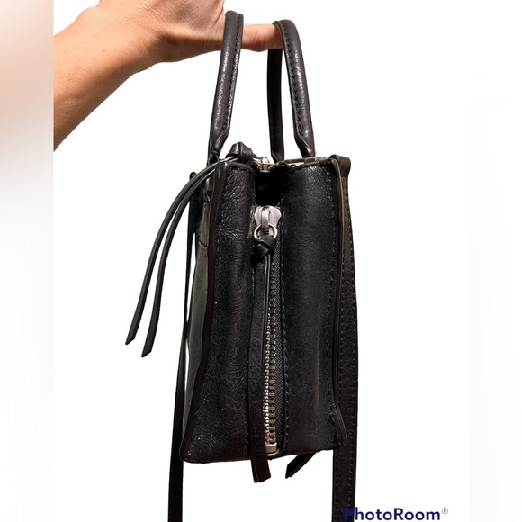 Metallic Black Botkier mini tote and crossbody bag - Picture 6 of 12